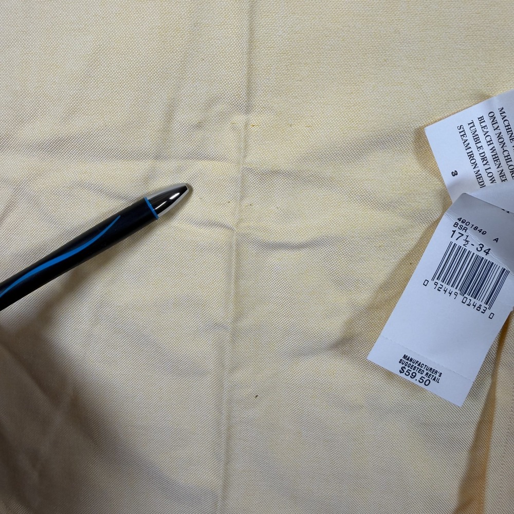 Polo Ralph Lauren Yarmouth Shirt 17.5 34 Yellow Oxford NWT Dress Shirt Pony - Picture 6 of 9
